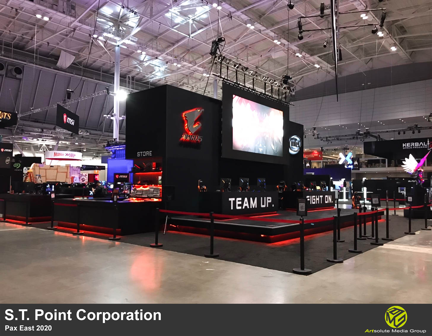 AORUS PAX East 2020 exhibit by AMG