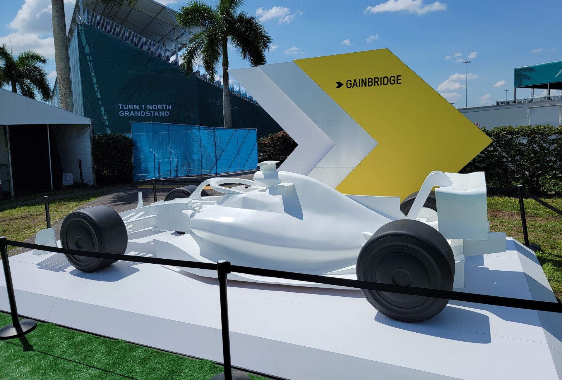 Gainbridge F1 Miami Grand Prix exhibit by AMG